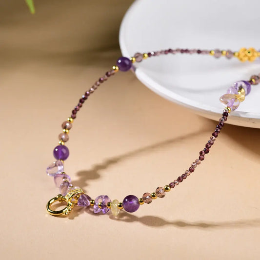 🔮Amethyst Necklace - Natural Crystal Healing Pendant