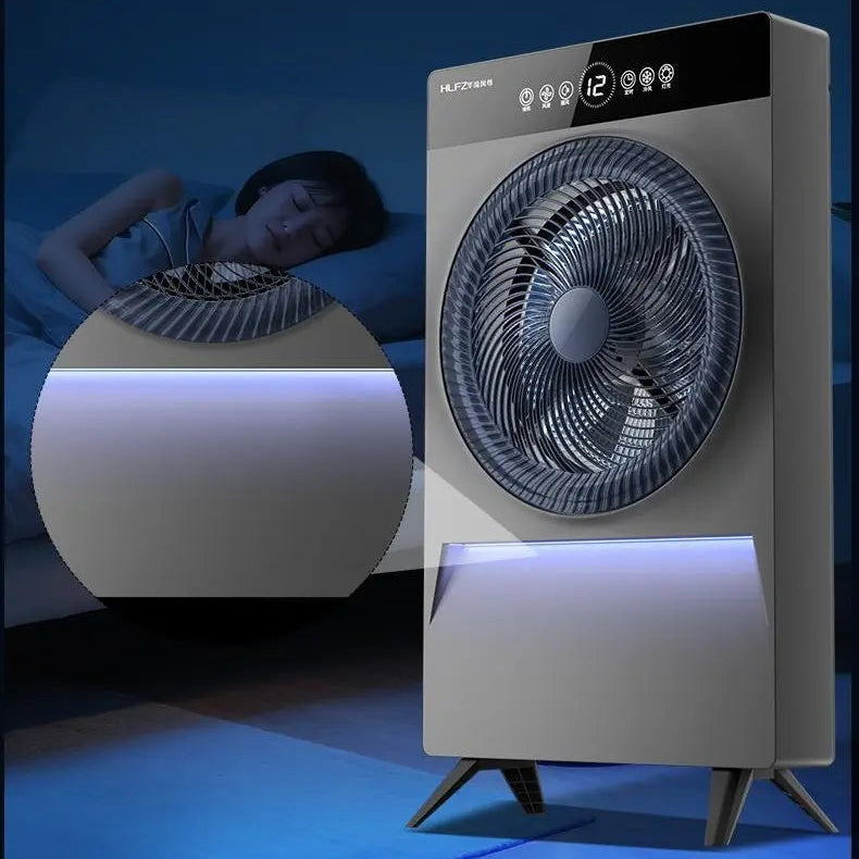 Voice-Controlled Air Circulation Fan | Floor-Standing Mist Cooler