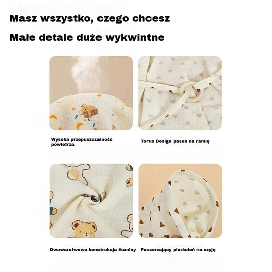 👩‍🍼Bawełniana osłona do karmienia piersią – oddychająca chusta dla mamy🍼