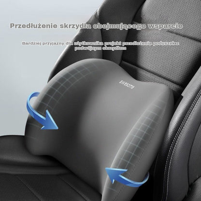 🚗 【30% zniżki】 Zestaw poduszki zagłówkowej i podparcia lędźwiowego do samochodu