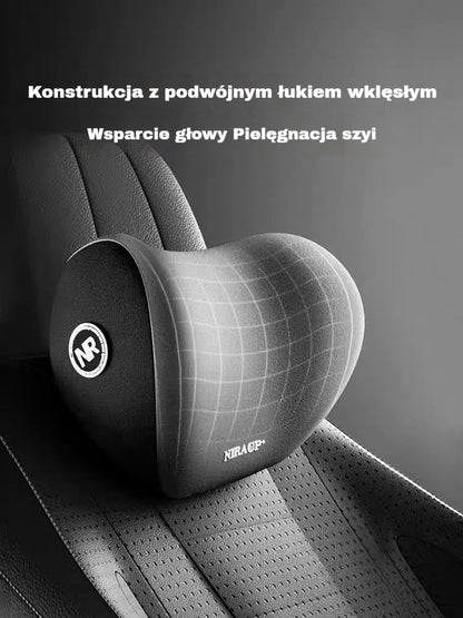 🚗 【30% zniżki】 Zestaw poduszki zagłówkowej i podparcia lędźwiowego do samochodu