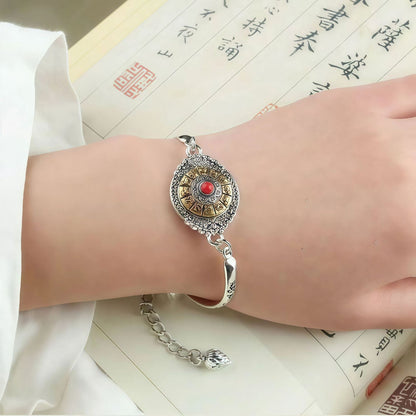 🔥【Compra 1 y llévate 1 gratis】Pulsera de loto giratoria con mantra de seis caracteres de la suerte 2026