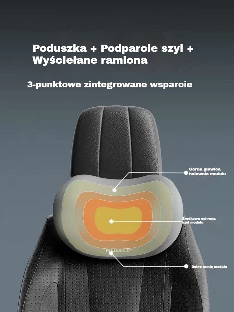 🚗 【30% zniżki】 Zestaw poduszki zagłówkowej i podparcia lędźwiowego do samochodu