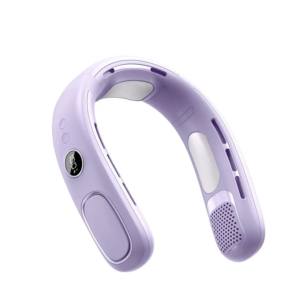 Portable Bladeless Neck Fan with Semiconductor Cooling | Hands-Free