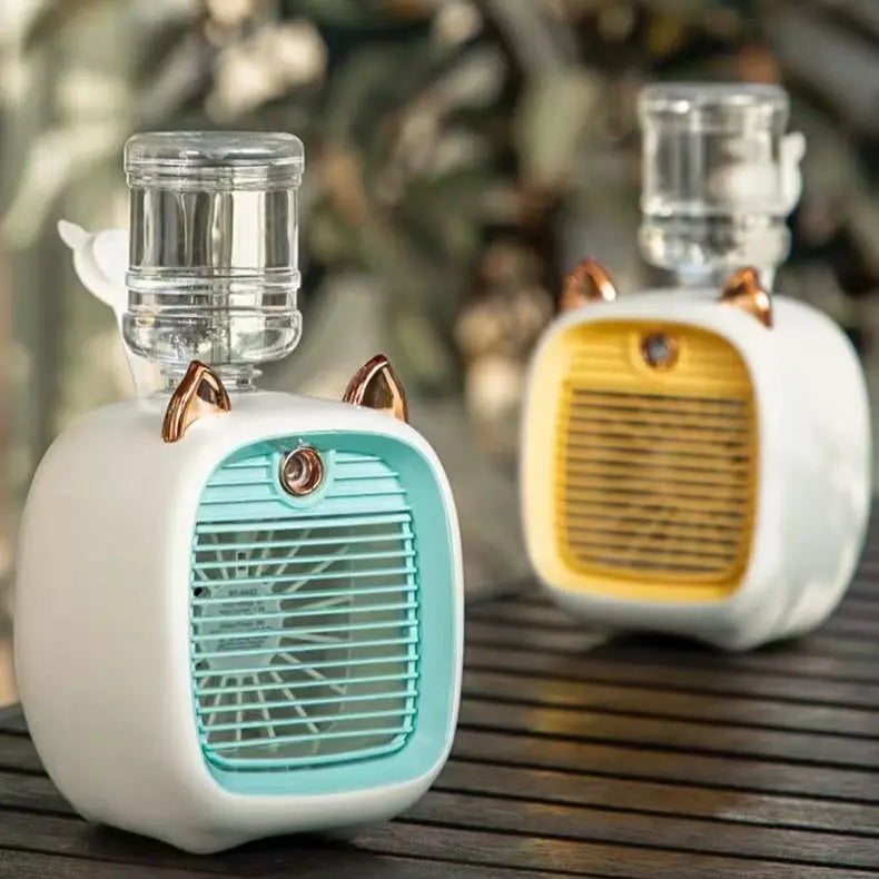 Viral "Little Fox" Mini Cooling Fan | Portable Humidifier Desk Fan