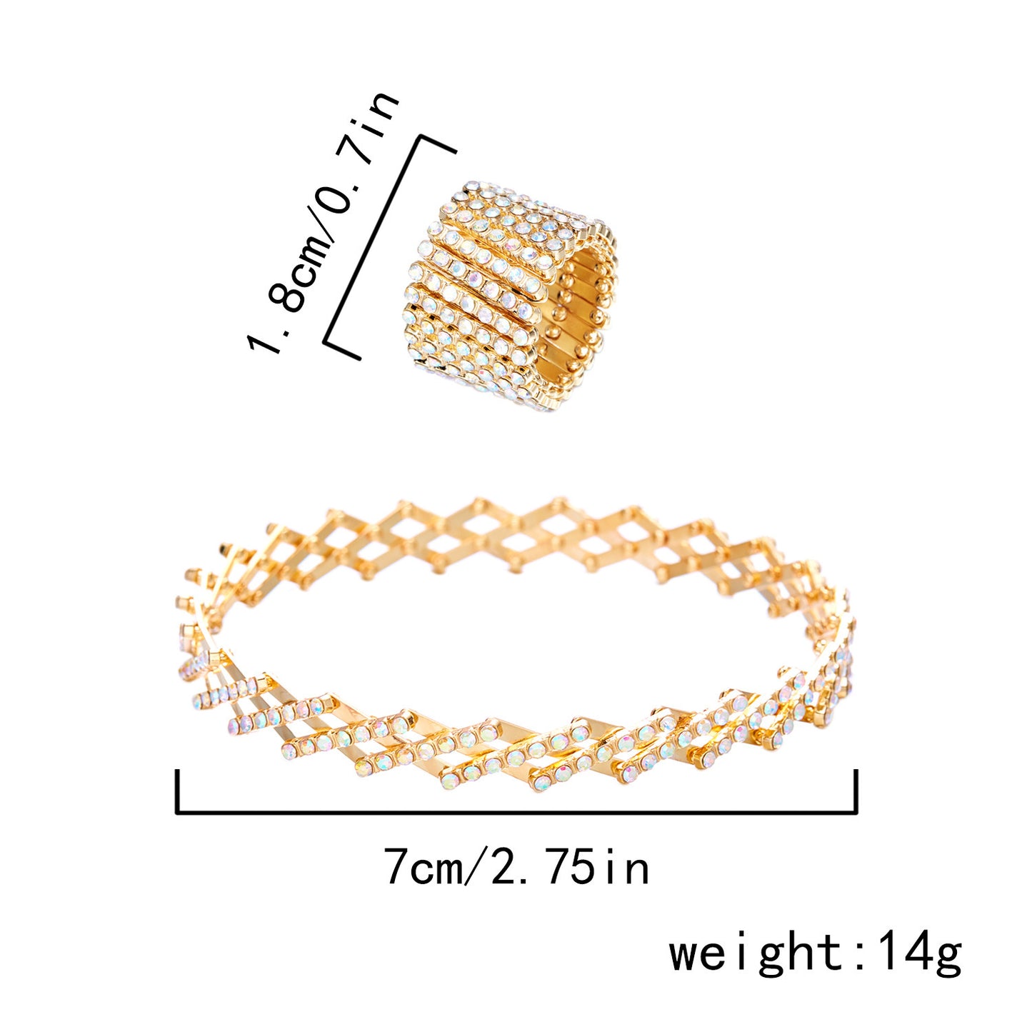 🔥【 ¡Compra 1 y llévate 1 GRATIS!】💍Anillo y Pulsera Diana