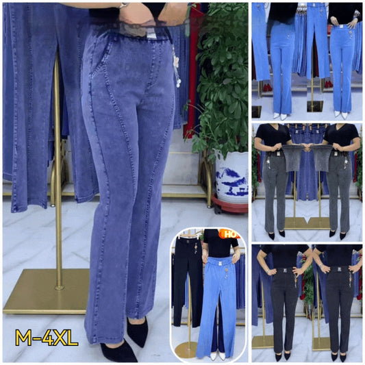 🏆【Nowość 2026】👖【S-4XL】Damskie jeansy z wysokim stanem i elastyczną talią