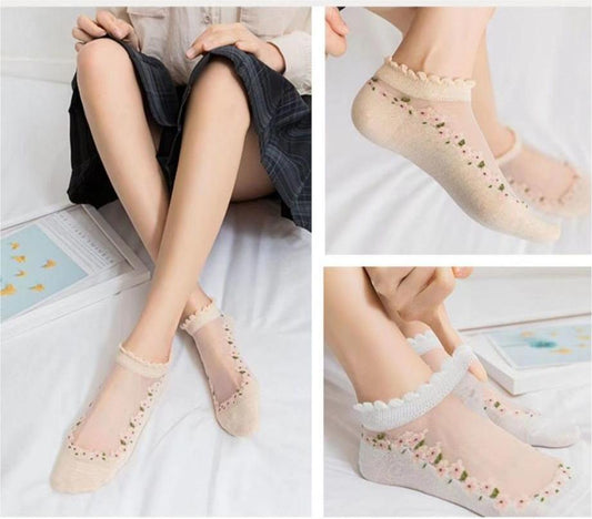 😍Oferta specjalna: 💐【Kup 7, a 1 dostaniesz gratis (łącznie 8 par)】🧦Letnie oddychające skarpetki z nadrukiem Materiał: bawełna