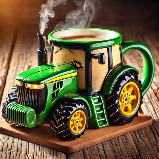 😊☕Retro filiżanka do kawy w kształcie traktora rolniczego