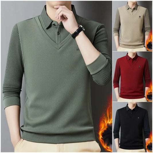 🔥【M-4XL】Męski dwuczęściowy ciepły top z kaszmiru premium