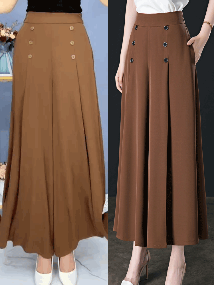✨-49% | Modne spodnie damskie z szerokimi nogawkami 💃 Wysoki stan | Lekkość i komfort [M-5XL]