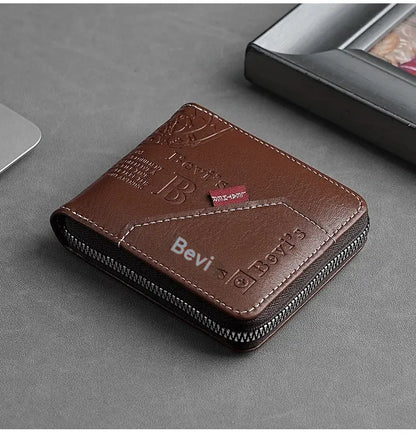 🔥🔥【Kup 1, otrzymaj 1 gratis】Nowy i stylowy męski portfel w stylu retro, zapinany na zamek.