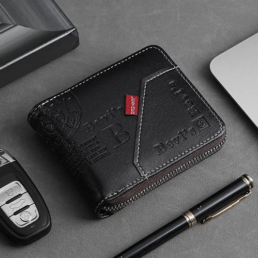 🔥🔥【Kup 1, otrzymaj 1 gratis】Nowy i stylowy męski portfel w stylu retro, zapinany na zamek.