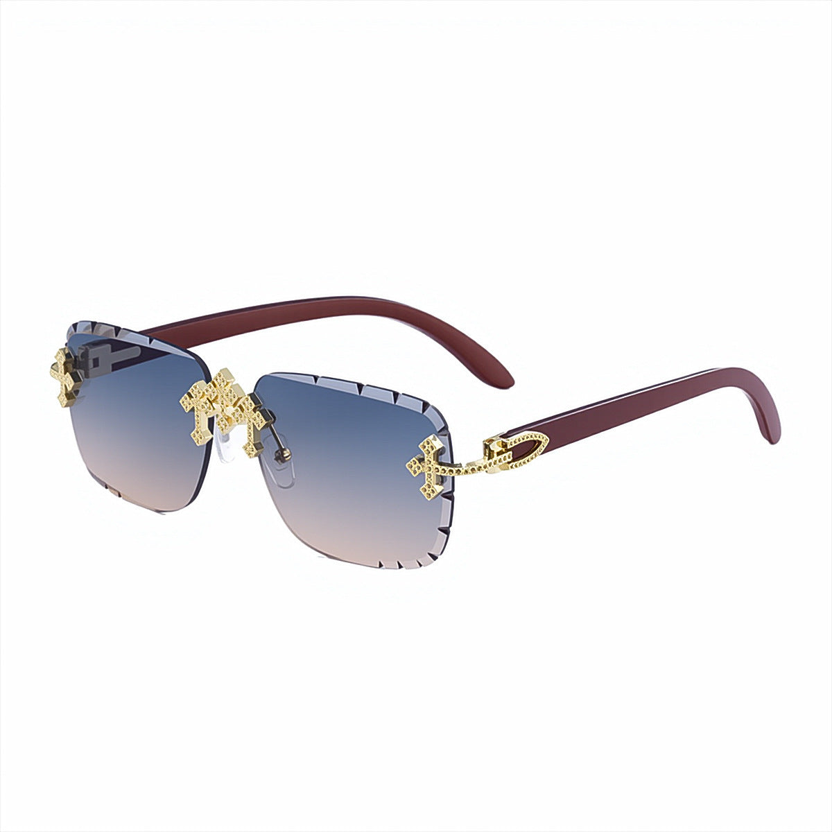 Nowe europejskie i amerykańskie okulary przeciwsłoneczne retro bez oprawek z 2026 r.