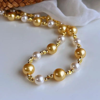 Quiet Luxury Faux- Pearl Necklace with Dual-Clasp