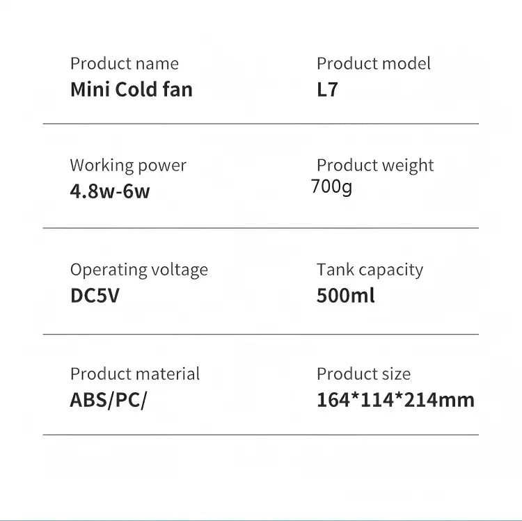 Summer Desktop Cooling Fan | Quiet Water-Cooled Mist Fan