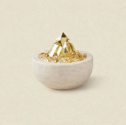 Natural Citrine Crystal Column (with Base) | Wealth-Attracting Feng Shui Ornament