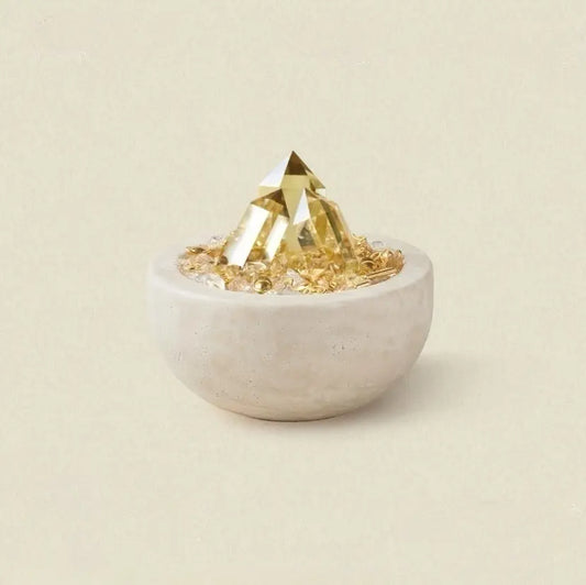 Natural Citrine Crystal Column (with Base) | Wealth-Attracting Feng Shui Ornament