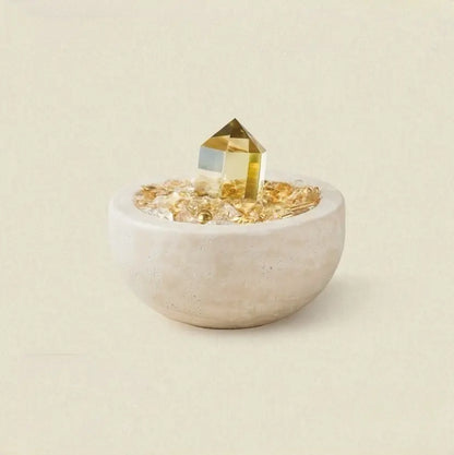 Natural Citrine Crystal Column (with Base) | Wealth-Attracting Feng Shui Ornament