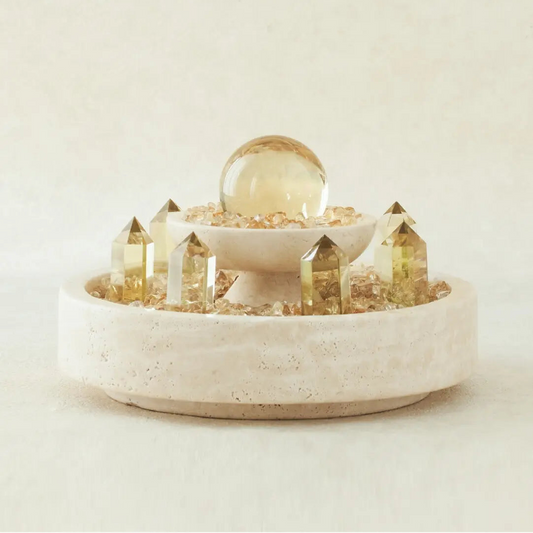 ✨Natural Citrine Crystal Column (with Base) | Wealth-Attracting Feng Shui Ornament