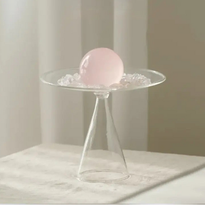 Pink Crystal "Cup of Love" — Crystal Home Décor Accent
