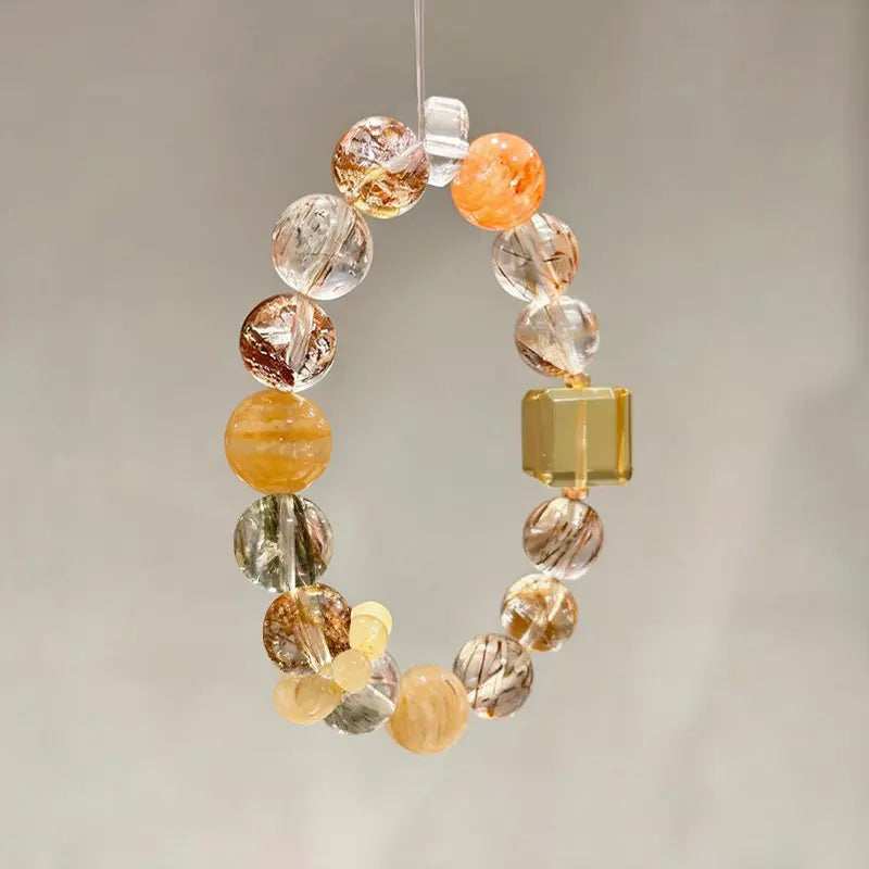 💫Natural Black Gold Crystal Bracelet - Wealth & Protection