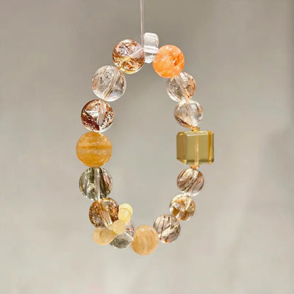 💫Natural Black Gold Crystal Bracelet - Wealth & Protection