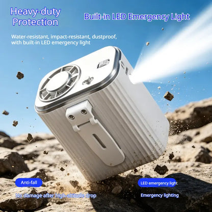 High-Power Rechargeable Waist Clip Fan | Portable Outdoor Construction Fan