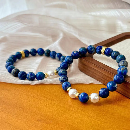 Vintage Lapis Lazuli Bracelet | Oil Painting Aesthetic Jewelry
