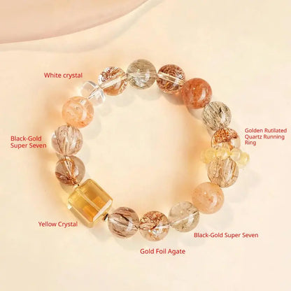 💫Natural Black Gold Crystal Bracelet - Wealth & Protection