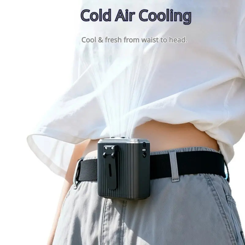 High-Power Rechargeable Waist Clip Fan | Portable Outdoor Construction Fan