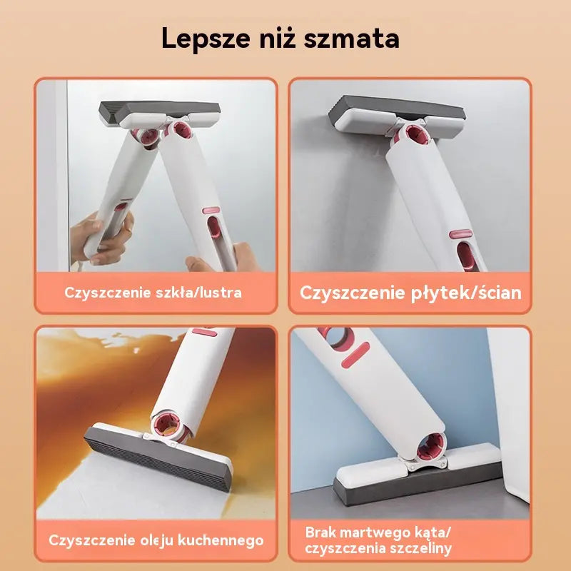 🔥【Kup 1, otrzymaj 1 gratis】🔥Mini Mop, bezdotykowy bawełniany mop chłonny do kuchni, łazienki, toalety, zlewu