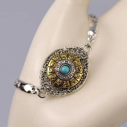🔥【Compra 1 y llévate 1 gratis】Pulsera de loto giratoria con mantra de seis caracteres de la suerte 2026