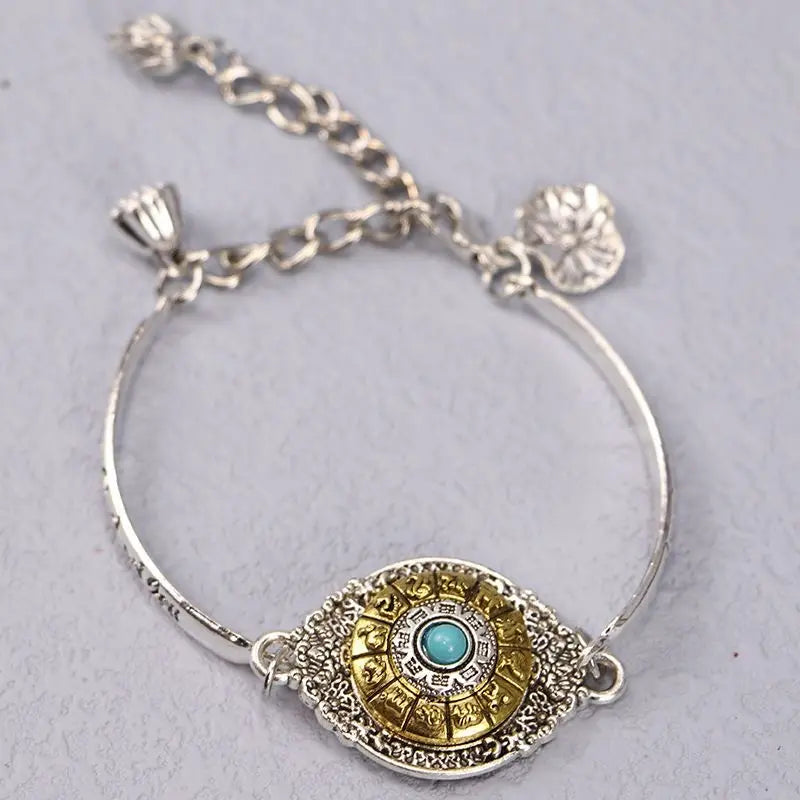 🔥【Compra 1 y llévate 1 gratis】Pulsera de loto giratoria con mantra de seis caracteres de la suerte 2026
