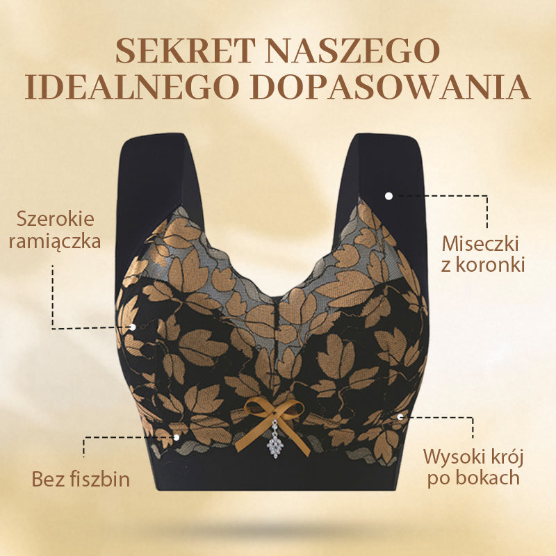 ✨【Opakowanie 3/6 sztuk】💖 Biustonosz koronkowy dla kobiet w dużych rozmiarach – bez fiszbin, push-up, modelujący, oddychający
