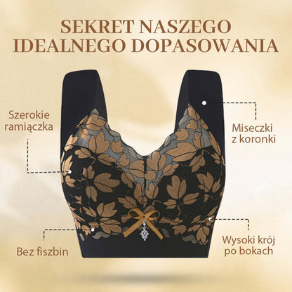 ✨【Opakowanie 3/6 sztuk】💖 Biustonosz koronkowy dla kobiet w dużych rozmiarach – bez fiszbin, push-up, modelujący, oddychający