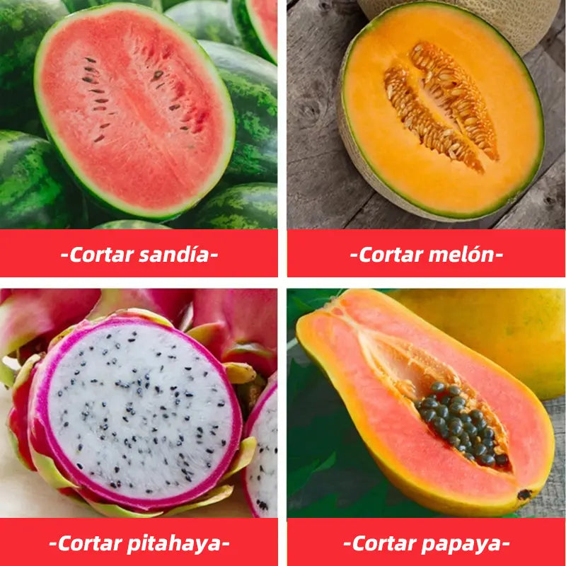 💥【Compre 2 y obtenga 2 gratis】💥Cuchillo de sandía con molino de viento de acero inoxidable, accesorios de cocina