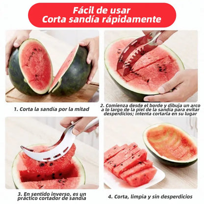 💥【Compre 2 y obtenga 2 gratis】💥Cuchillo de sandía con molino de viento de acero inoxidable, accesorios de cocina