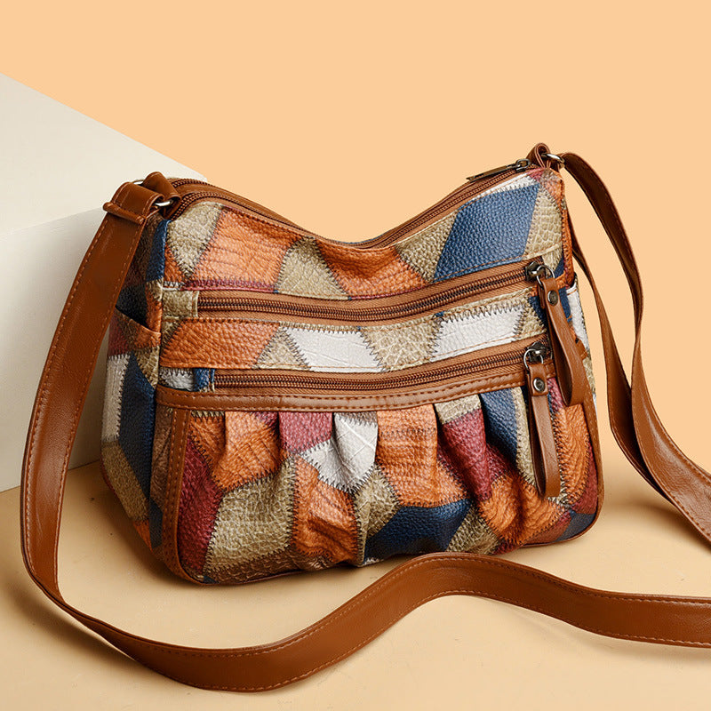 【45% Zniżki】👜Nowa Modna Torba Na Ramię Z Miękkiej Skóry PU W Dopasowanym Kolorze