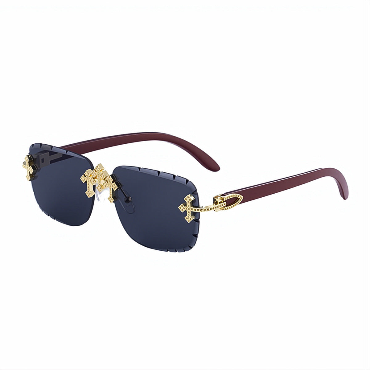 Nowe europejskie i amerykańskie okulary przeciwsłoneczne retro bez oprawek z 2026 r.
