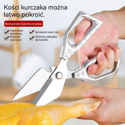 ✂️🍗Wytrzymałe wielofunkcyjne nożyczki kuchenne ze stali nierdzewnej🐟🥦