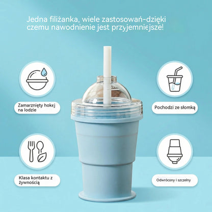 🧊50%OFF🧊Składany kubek do robienia lodu | silikon spożywczy, rurka w zestawie