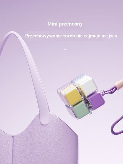 🎉 Nowość 2026! 🎉 – przenośne pudełko na tabletki w kształcie kostki Rubika, duża pojemność – szczelne pudełko do przechowywania