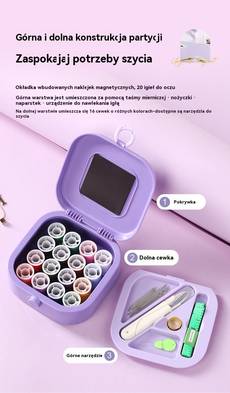Pożegnaj problemy z szukaniem igieł: przenośne, magnetyczne pudełko do szycia – praktyczny pomocnik do cerowania!