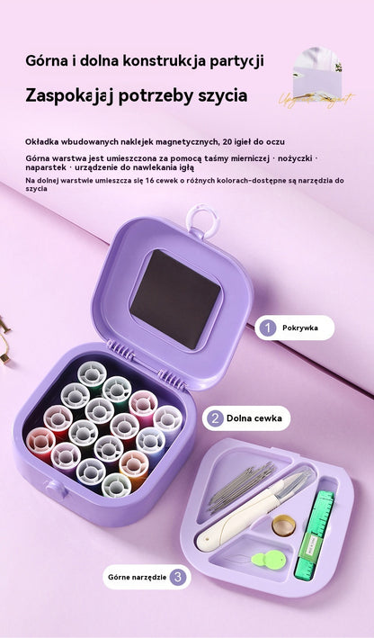 Pożegnaj problemy z szukaniem igieł: przenośne, magnetyczne pudełko do szycia – praktyczny pomocnik do cerowania!