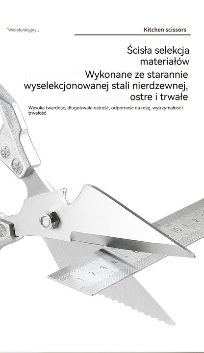 ✂️🍗Wytrzymałe wielofunkcyjne nożyczki kuchenne ze stali nierdzewnej🐟🥦