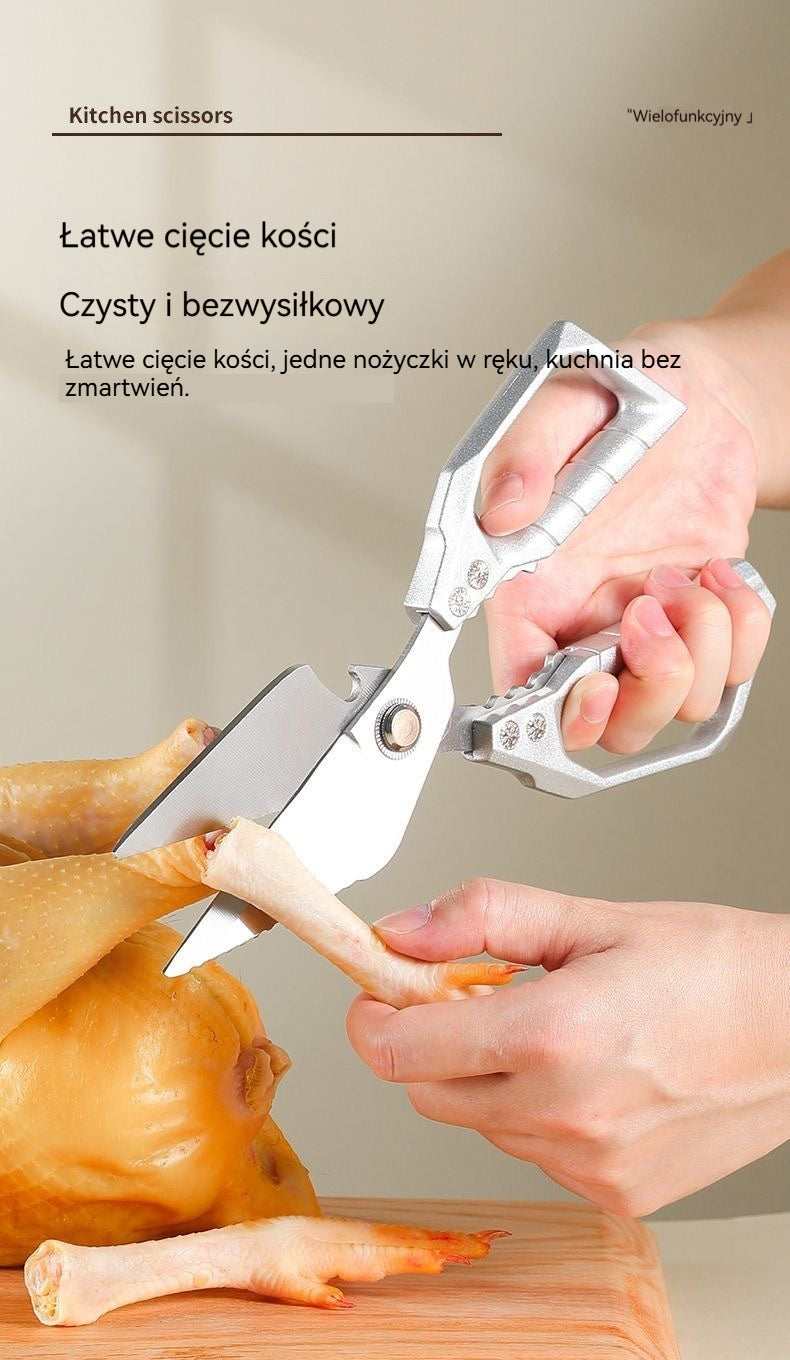 ✂️🍗Wytrzymałe wielofunkcyjne nożyczki kuchenne ze stali nierdzewnej🐟🥦