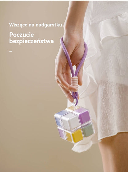 🎉 Nowość 2026! 🎉 – przenośne pudełko na tabletki w kształcie kostki Rubika, duża pojemność – szczelne pudełko do przechowywania