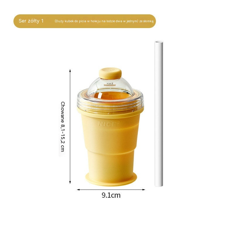 🧊50%OFF🧊Składany kubek do robienia lodu | silikon spożywczy, rurka w zestawie